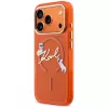 Karl Lagerfeld IML Choupettes Karl Script Logo MagSafe puzdro pre iPhone 17 Pro Max, oranžová