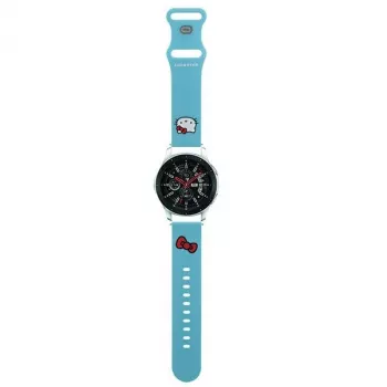 Hello Kitty univerzálny silikónový remienok na hodinky Kitty Head modrý 22mm