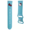 Hello Kitty univerzálny silikónový remienok na hodinky Kitty Head modrý 22mm