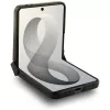 Guess Magnetic Ring Stand Grained Classic Logo MagSafe puzdro pre Samsung Galaxy Z Flip 8, béžová
