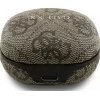 Guess 4G Classic Metal Logo True Wireless slúchadlá s ENC a nabíjacím puzdrom (hnedá)