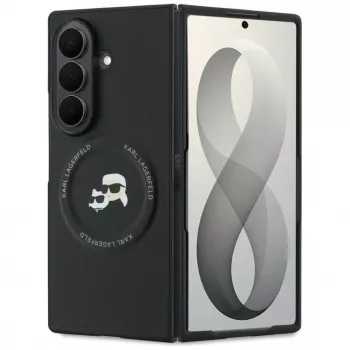 Karl Lagerfeld Karl & Choupette Pins MagSafe puzdro pre Samsung Galaxy Z Fold 8 Ultra - čierna