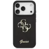 GUESS Fixed Glitter Big 4G puzdro pre iPhone 18 Pro / 17 Pro - čierna