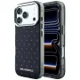Karl Lagerfeld IML Rhinestones Allover a elektroplátované logo puzdro pre iPhone 18 Pro / 17 Pro - čierna