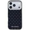 Karl Lagerfeld IML Rhinestones Allover a elektroplátované logo puzdro pre iPhone 18 Pro / 17 Pro - čierna