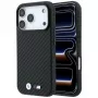 BMW M Carbon Metal Logo MagSafe puzdro pre iPhone 18 Pro / 17 Pro – čierna
