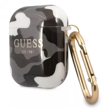 Guess GUA2UCAMG puzdro pre AirPods 1/2 čierna Camo kolekcia