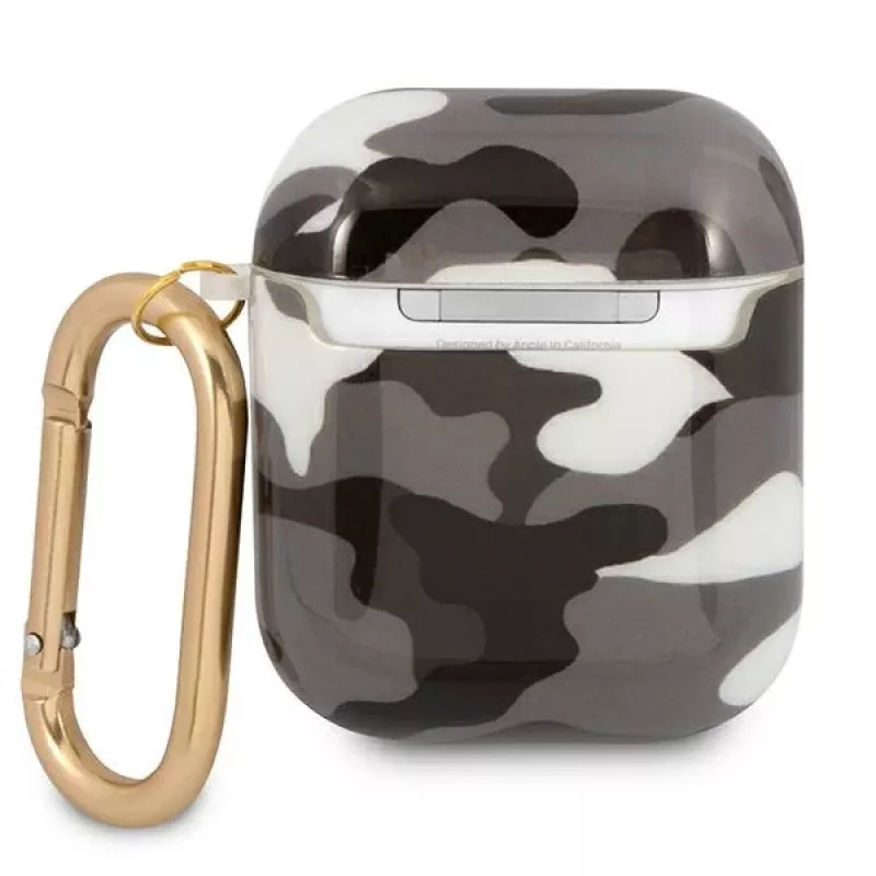 Guess GUA2UCAMG puzdro pre AirPods 1/2 čierna Camo kolekcia