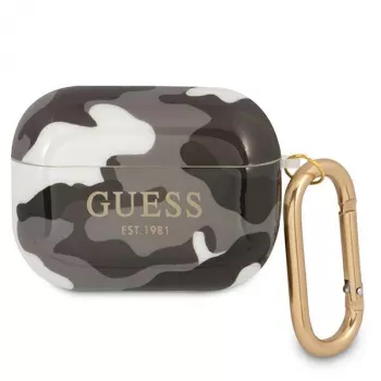 Guess GUAPUCAMG puzdro pre AirPods Pro čierna Camo kolekcia
