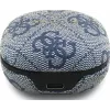 GUESS 4G Classic Metal Logo True Wireless Bluetooth slúchadlá s ENC a nabíjacím puzdrom, modrá