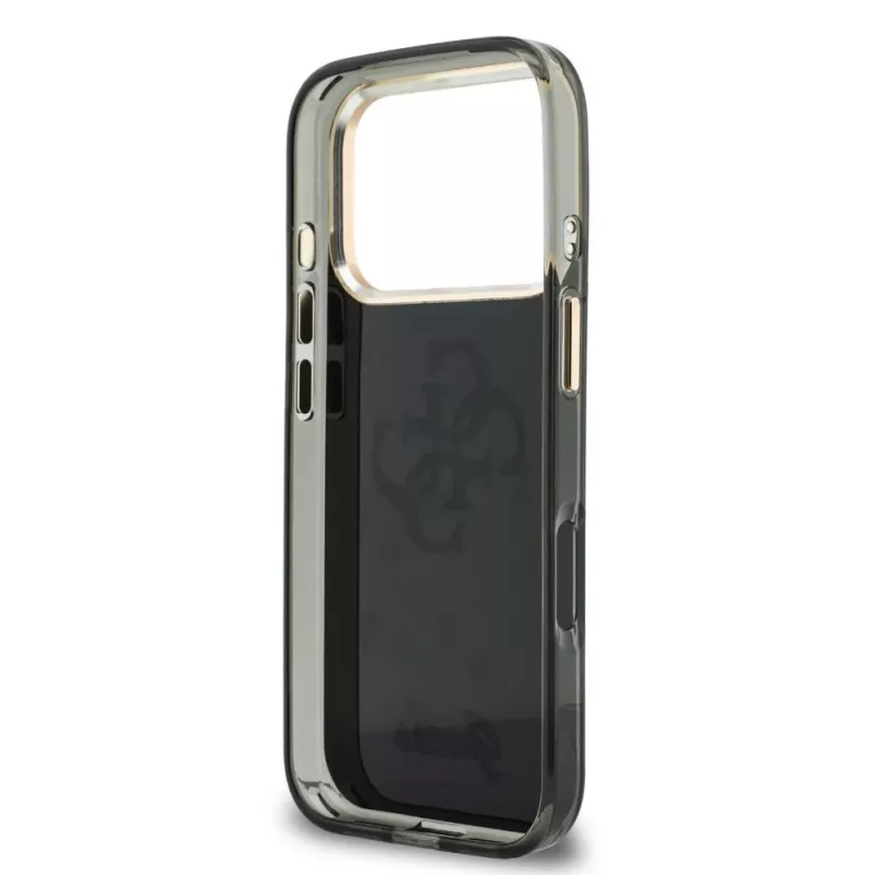 GUESS IML 4G Script Metal puzdro pre iPhone 18 Pro Max / 17 Pro Max - čierna
