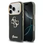 GUESS IML 4G Script Metal puzdro pre iPhone 18 Pro Max / 17 Pro Max - čierna