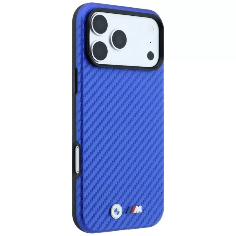 BMW M Carbon Metal Logo MagSafe puzdro pre iPhone 18 Pro Max / 17 Pro Max - modrá