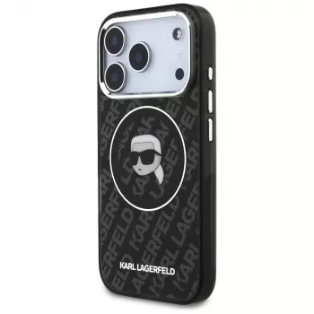 Karl Lagerfeld IML Karl Head Logo MagSafe puzdro pre iPhone 17 Pro - čierna
