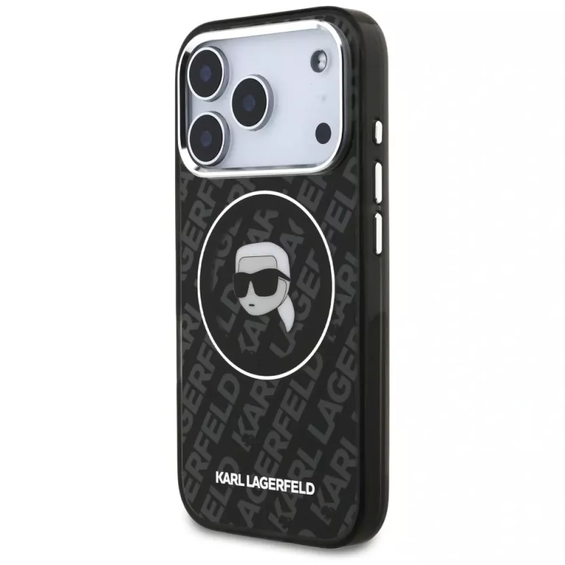 Karl Lagerfeld IML Karl Head Logo MagSafe puzdro pre iPhone 17 Pro - čierna