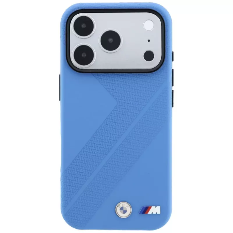 BMW M Tire Track Metal Logo MagSafe puzdro pre iPhone 18 Pro / 17 Pro - modrá