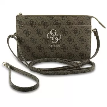 Guess Phone Pouch 4G Big Logo – hnedá crossbody taška s priehradkami na karty