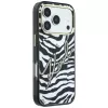 Karl Lagerfeld IML Signature Zebra Glitter MagSafe puzdro pre iPhone 18 Pro Max / 17 Pro Max – zlatá