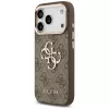 GUESS 4G Big Logo Classic puzdro na telefón pre iPhone 17 Pro Max / 18 Pro Max – hnedá a zlatá