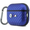 Puzdro BMW M Carbon Metal Logo pre AirPods Pro 3, svetlomodré