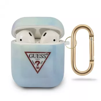 GUESS GUACA2TPUMCGC02 puzdro pre AirPods 1/2 modrá kolekcia Tie & Dye