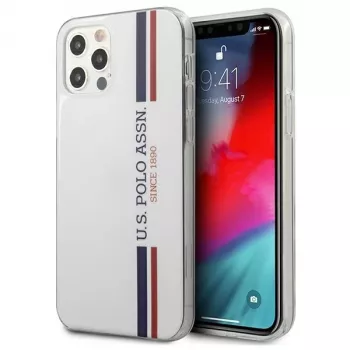 U.S. Polo Assn. USHCP12MPCUSSWH iPhone 12/12 Pro 6,1 palca biela Tricolor Collection pevné puzdro