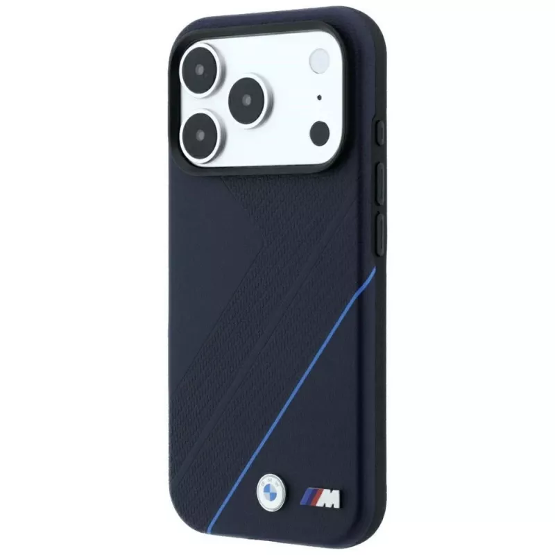BMW M Tire Track Blue Line MagSafe puzdro pre iPhone 18 Pro Max / 17 Pro Max – námornícka modrá