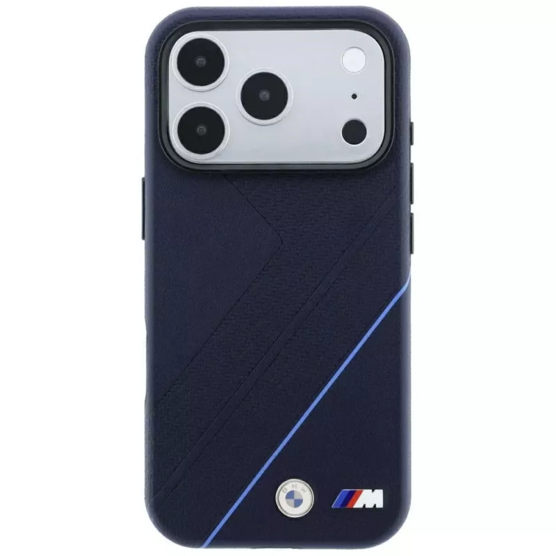 BMW M Tire Track Blue Line MagSafe puzdro pre iPhone 18 Pro Max / 17 Pro Max – námornícka modrá
