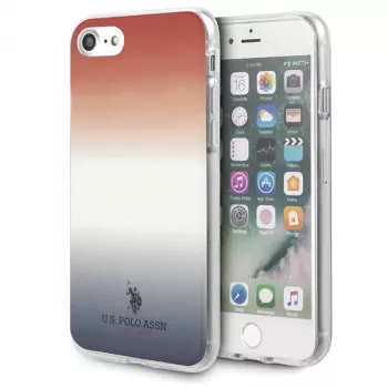 U.S. POLO ASSN. Gradient Pattern puzdro pre iPhone 7/8/SE (2020/2022) – červená a modrá