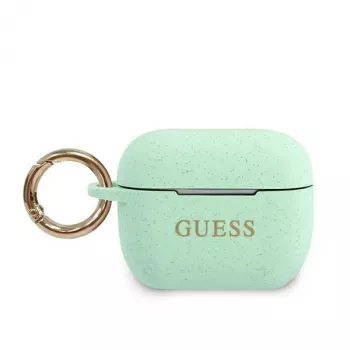 GUESS GUACAPSILGLGN puzdro pre AirPods Pro zelená silikón gliter
