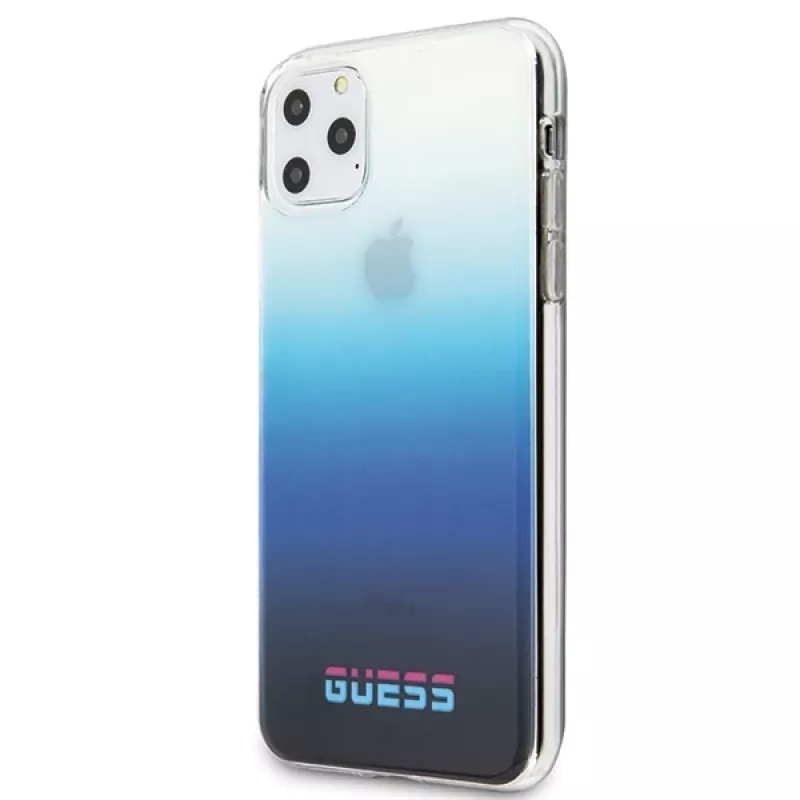 GUESS California Gradient Blue pevné puzdro pre Apple iPhone 11 Pro Max