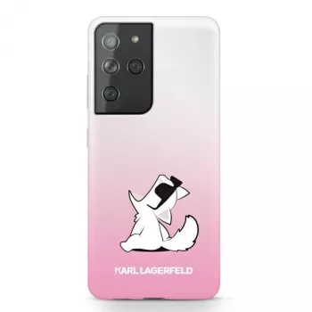 Karl Lagerfeld KLHCS21LCFNRCPI S21 Ultra pevné puzdro ružová Choupette Fun