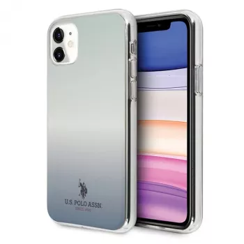 U.S. POLO ASSN. USHCN61TRDGLB zadné puzdro pre iPhone 11 s modrým gradientovým vzorom