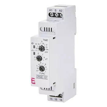 CRME-101 multifunkčné časové relé, 10 funkcií, 24-240V AC/DC, 1 prepínací kontakt, DIN lišta