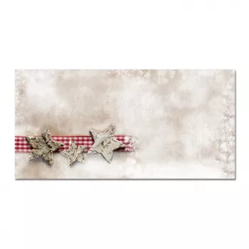 Sigel DU049 vianočná obálka DIN lang (DL, 110 x 220 mm), Winter Chalet, hnedá/červená, 90 g/m²