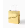 Folia papierové tašky zlatá M lesklé 7 kusov