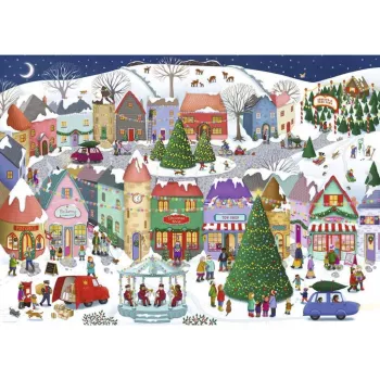 Ravensburger puzzle Začarované vianočné mesto (1000 dielikov)