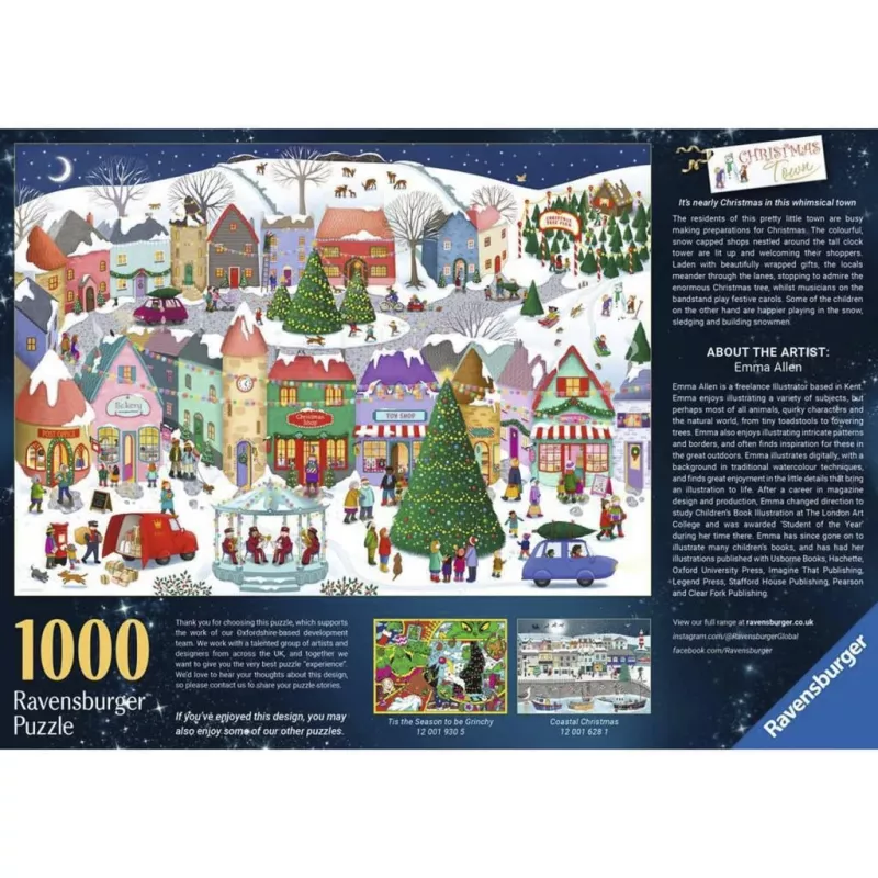 Ravensburger puzzle Začarované vianočné mesto (1000 dielikov)