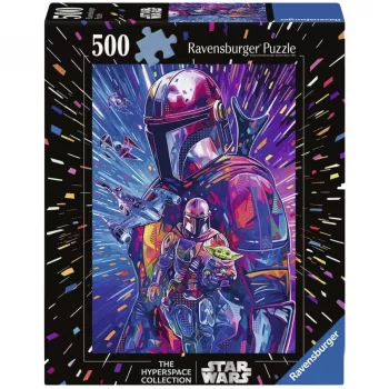 RAVENSBURGER Puzzle Star Wars Hyper Space Collection: The Mandalorian (500 dielov, veľké diely)