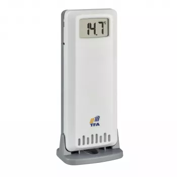 TFA 30.3900.02 ID-A0 rádiový teplotný a vlhkostný senzor, 868 MHz, biely