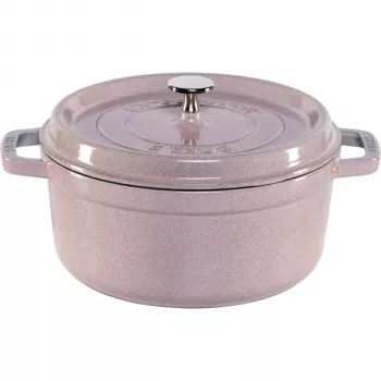 Staub La Cocotte 24cm okrúhla liatinová cocotte, čerešňový kvet