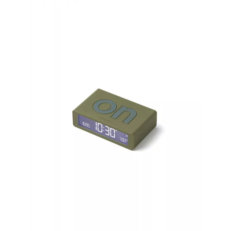 Lexon Flip Mini obojstranný budík khaki