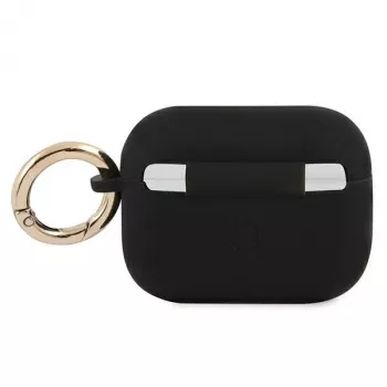 GUESS GUAPSSSK puzdro na AirPods Pro čierne silikón Vintage Script