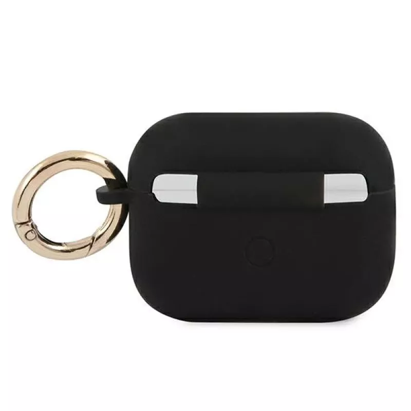 GUESS GUAPSSSK puzdro na AirPods Pro čierne silikón Vintage Script
