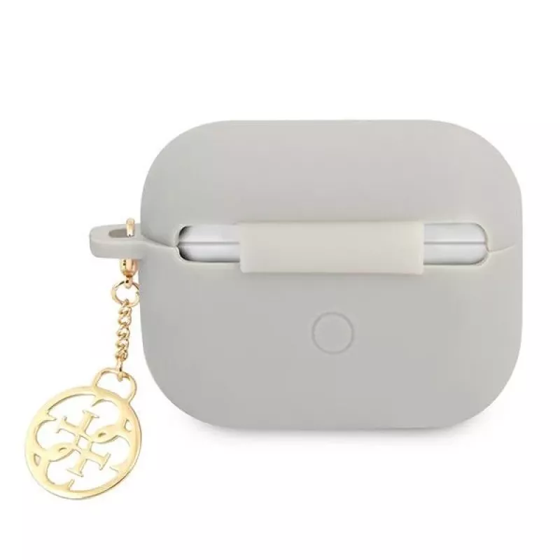 Guess GUAPLSC4EG puzdro na AirPods Pro sivé silikón Charm 4G kolekcia