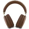 GUESS GUE003639 Gcube Metallic Script Logo on-ear Bluetooth slúchadlá hnedé