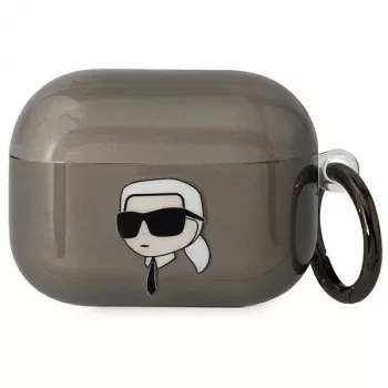 Karl Lagerfeld KLAPHNIKTCK puzdro na AirPods Pro čierne Karl Head