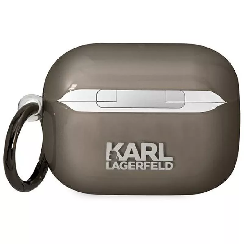 Karl Lagerfeld KLAPHNIKTCK puzdro na AirPods Pro čierne Karl Head