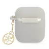 Guess GUA2LSC4EG puzdro na AirPods 1/2 sivé silikón prívesok 4G kolekcia