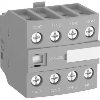 ABB CA4-40E pomocný kontaktný blok, 4 NO, predná montáž, skrutkové svorky